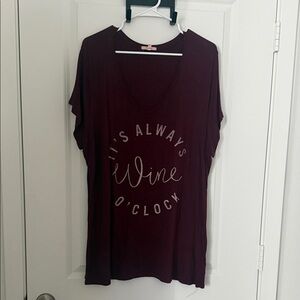Maurices Maroon Graphic Tee